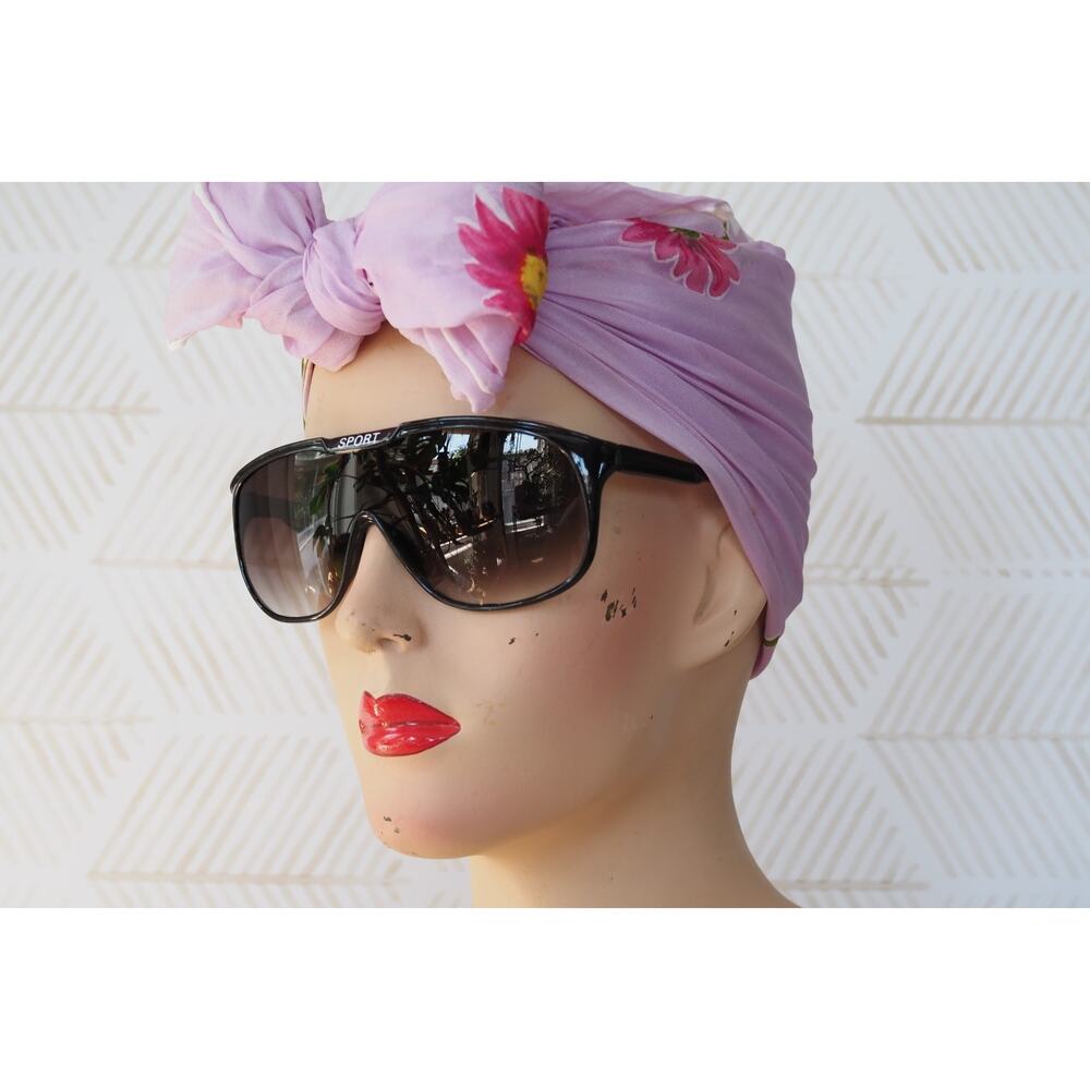 Vintage 1980s Shield Sunglasses New Old Stock Hipster Sporty Mask type Lens - Picture 3 of 14